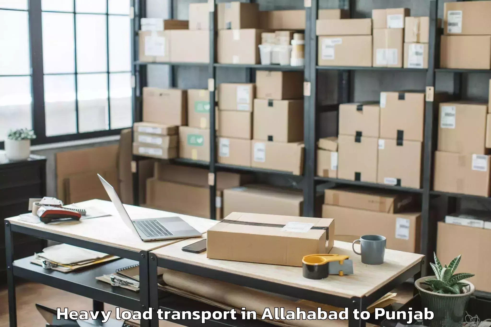 Top Allahabad to Talwandi Bhai Heavy Load Transport Available